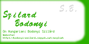 szilard bodonyi business card
