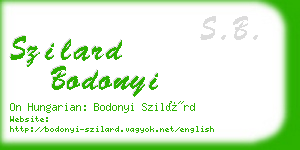 szilard bodonyi business card